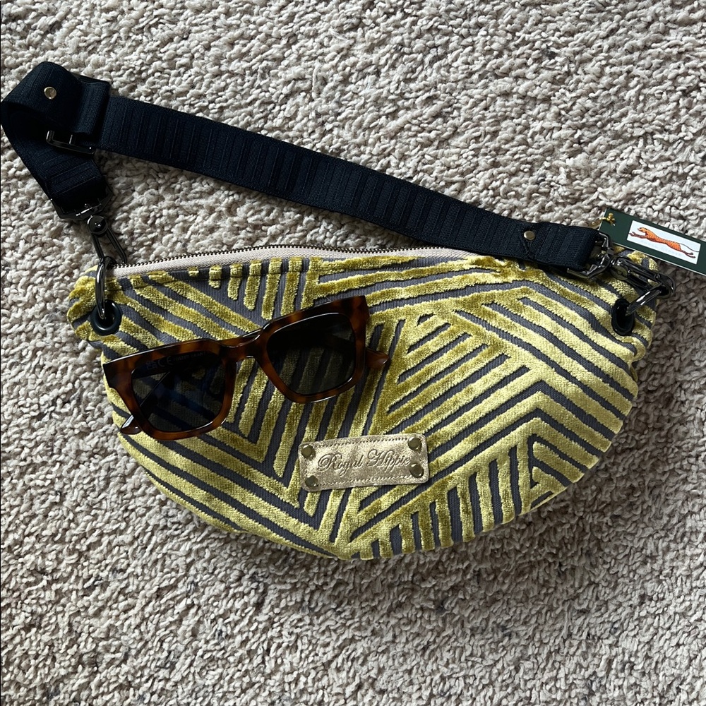 Velvet Printed Belt Bag or Sling Bag 5.5 X 13